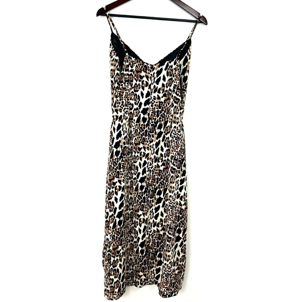 Honey Punch‎ Womens Leopard Print Midi Dress Lightweight Lined Size L 1082U4 - Picture 6 of 12
